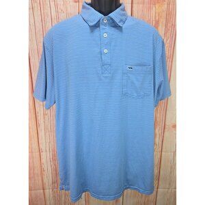 Fish Hippie‎ Mens Blue Striped Polo XXL